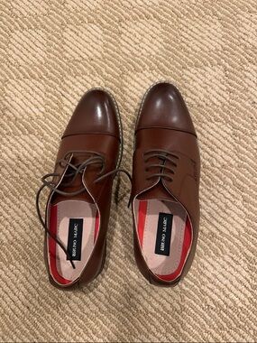 Bruno Marc Men's Brown Cap-Toe Derby Shoes